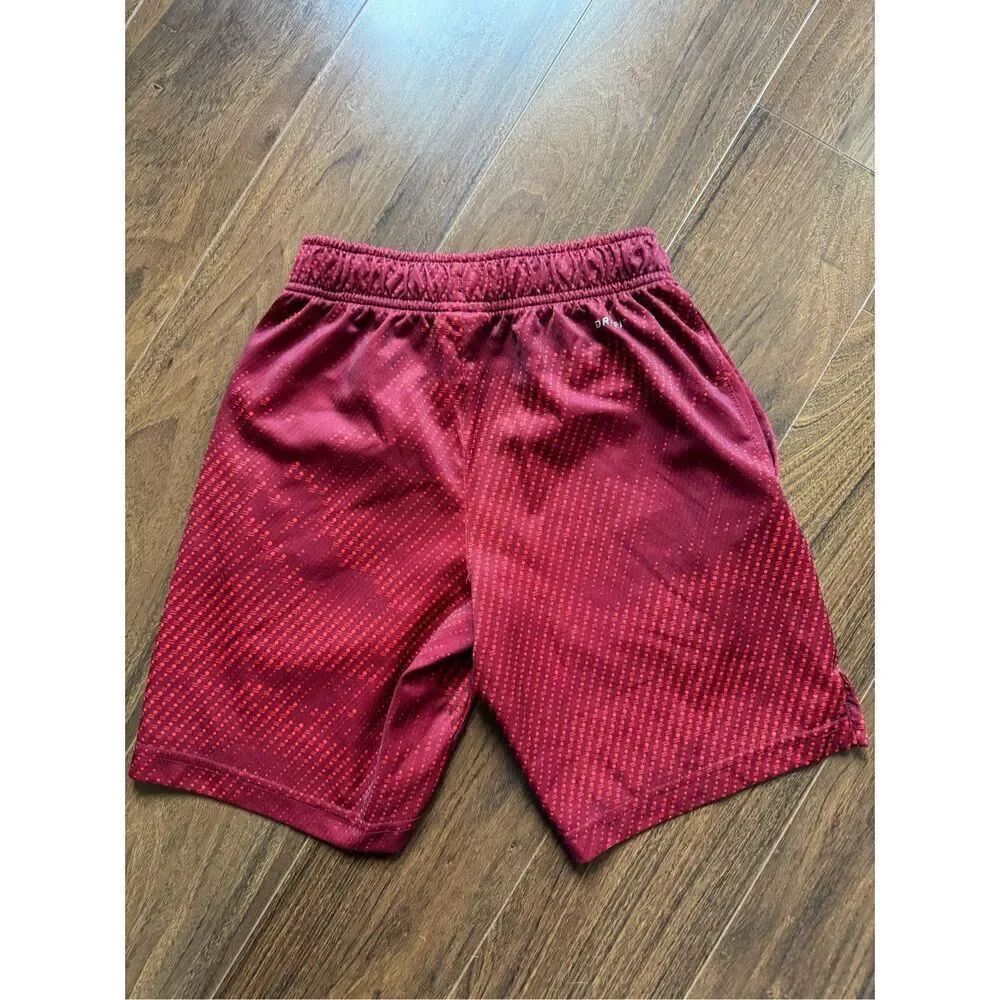 Nike boys S Dry Fit Red soccer shorts